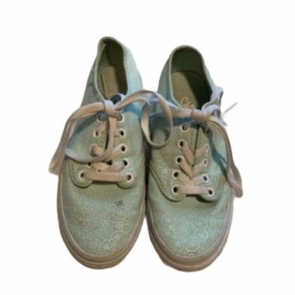 Vans Women's Size 5 Classic Sneaker Mint Green‎ Mandala Print